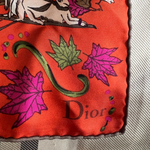 Dior 100% silk scarf, 26”, NWOT - Picture 6 of 8